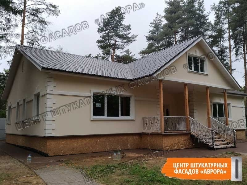 Всеволожск, ул. Гончарова демпферный слой из ПСБ-С 25Ф по OSB, акриловая декоративная штукатурка Ceresit CT 60, камешковая 1.5 мм.